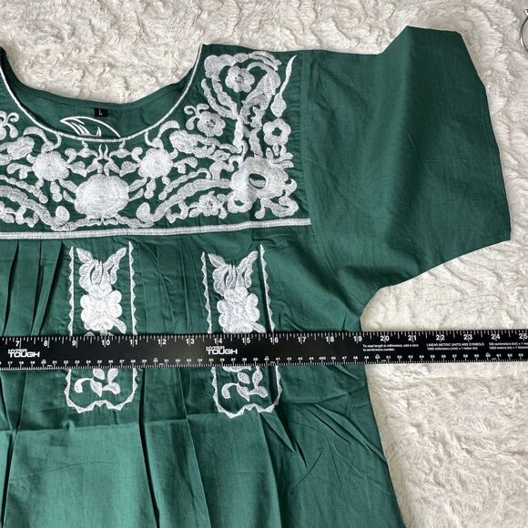 Spirit Dress Women’s Size L MSU Spartan Embroidery Boho Floral Tunic Top Blouse - Picture 8 of 9